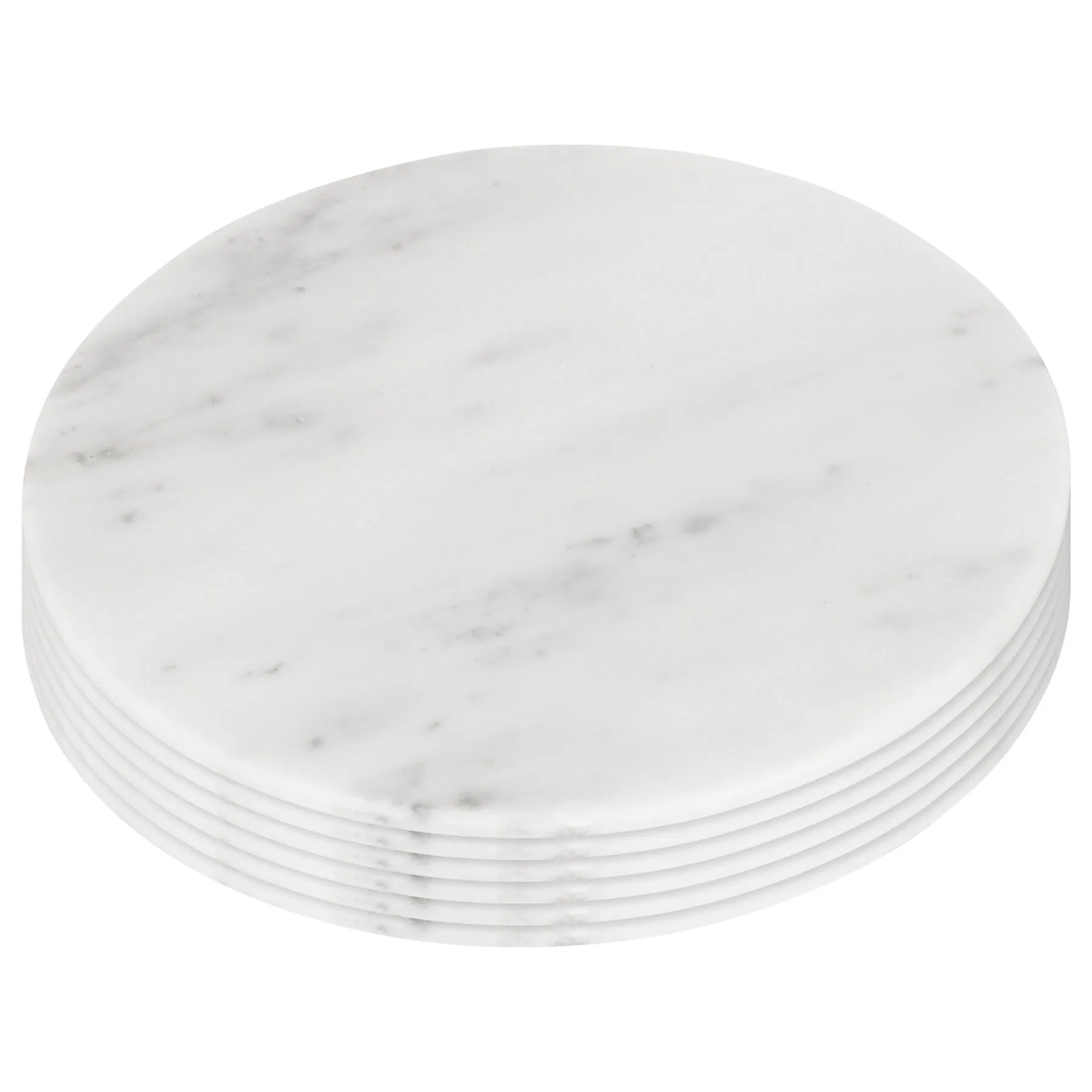 30cm Round Marble Placemats - Pack of Six - By Argon Tableware
