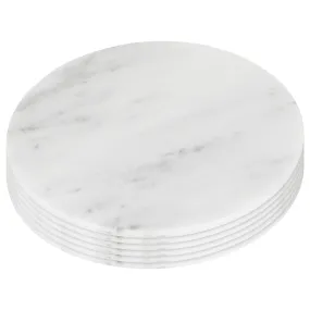 30cm Round Marble Placemats - Pack of Six - By Argon Tableware