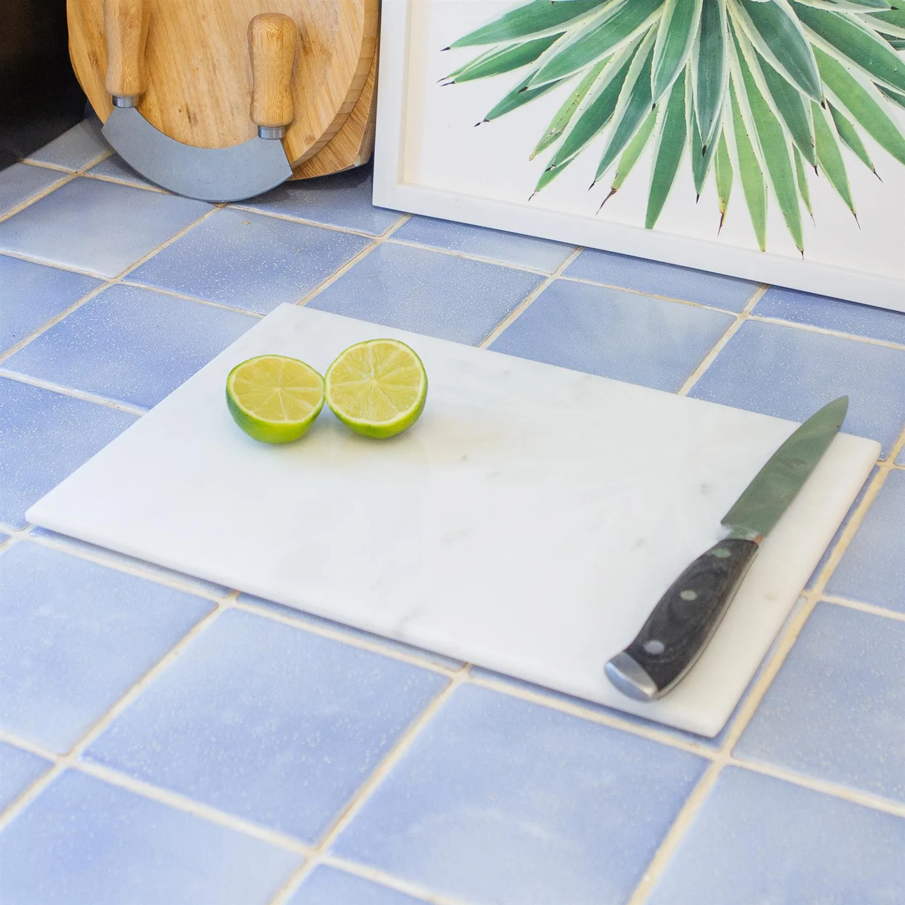 30cm x 20cm Slim Rectangle Marble Chopping Board - By Argon Tableware