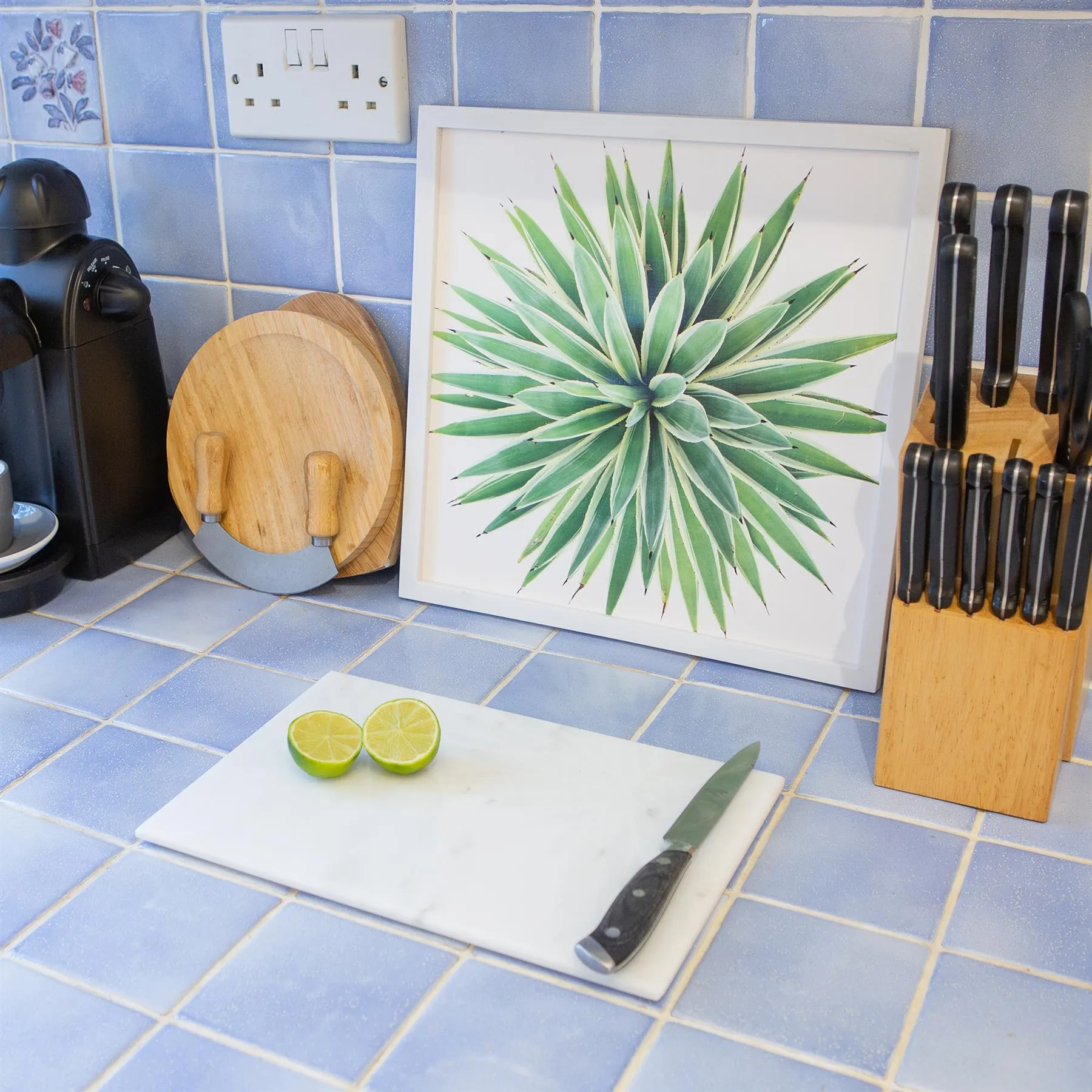 30cm x 20cm Slim Rectangle Marble Chopping Board - By Argon Tableware