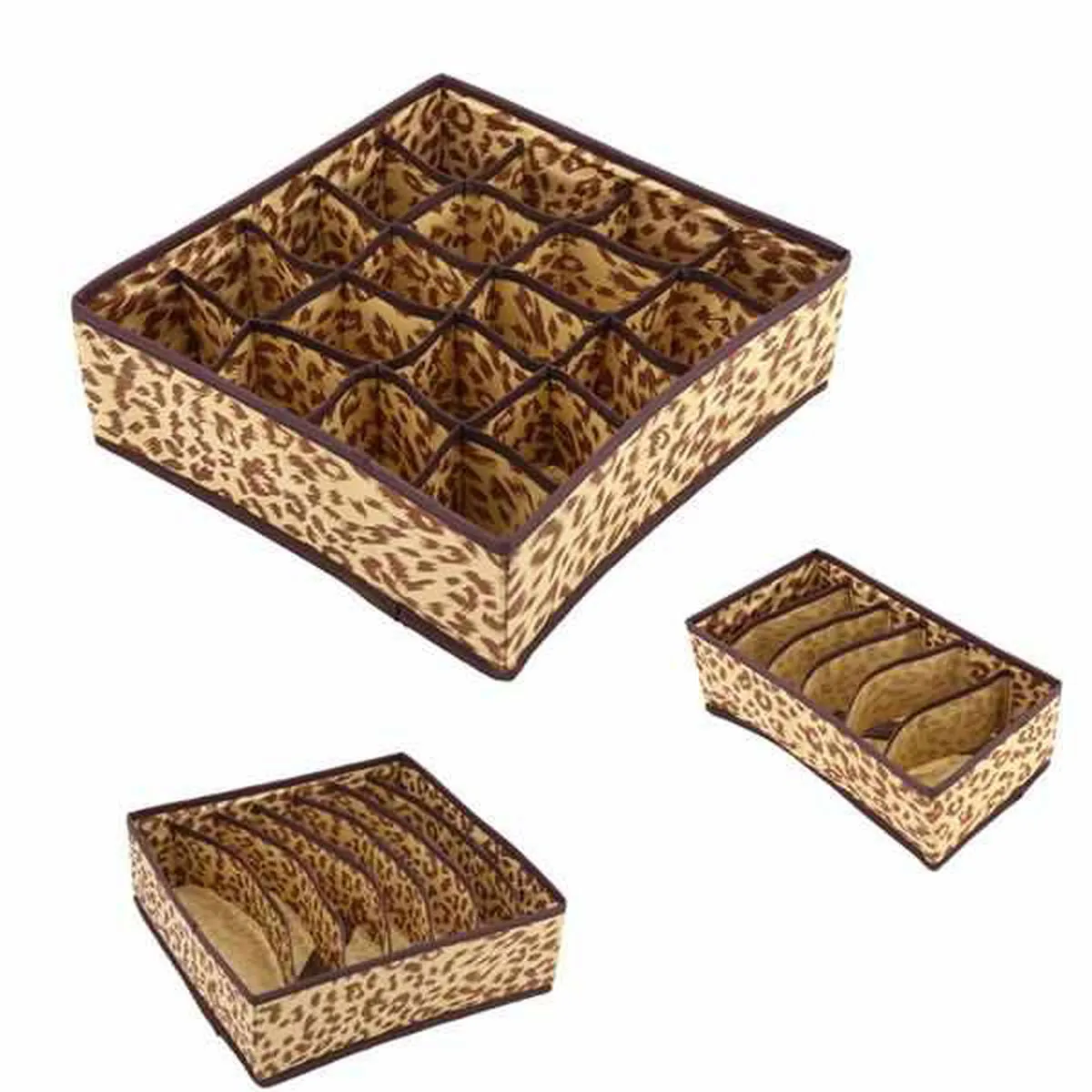 3PC/Set Circle Pattern Storage Boxes  For Underwear Towels Socks Ties