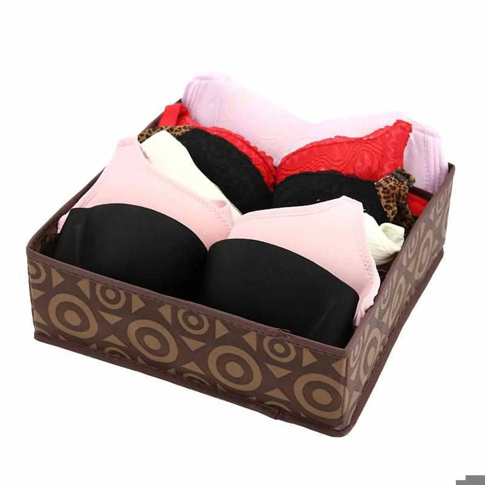 3PC/Set Circle Pattern Storage Boxes  For Underwear Towels Socks Ties