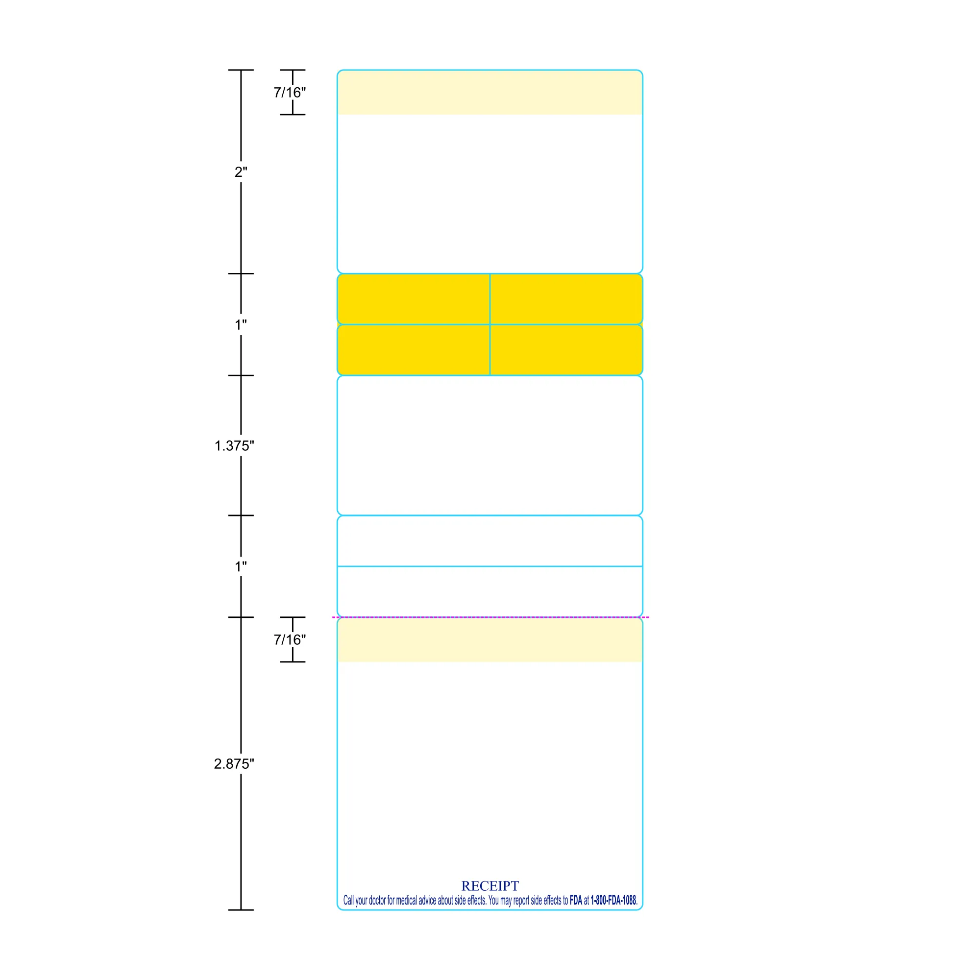 3" x 8.5" Direct Thermal Pharmacy Labels for Bravo Pharmacy (Preprinted) | 1" Core | 250 Labels/Roll | 4 Rolls | 1,000 Labels