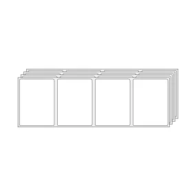 4" x 3" Thermal Transfer Labels | Fanfold | 4,000 Stack | 2 Pack