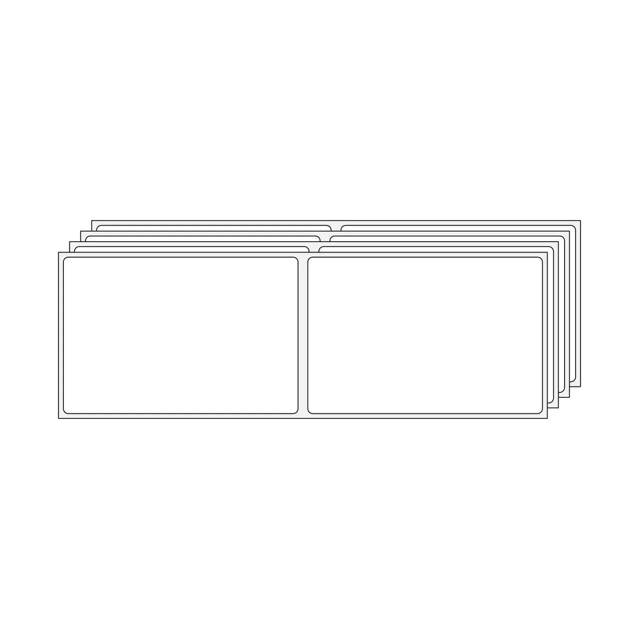 4" x 6" Thermal Transfer Labels | Fanfold | 2,000 Stack | 2 Pack