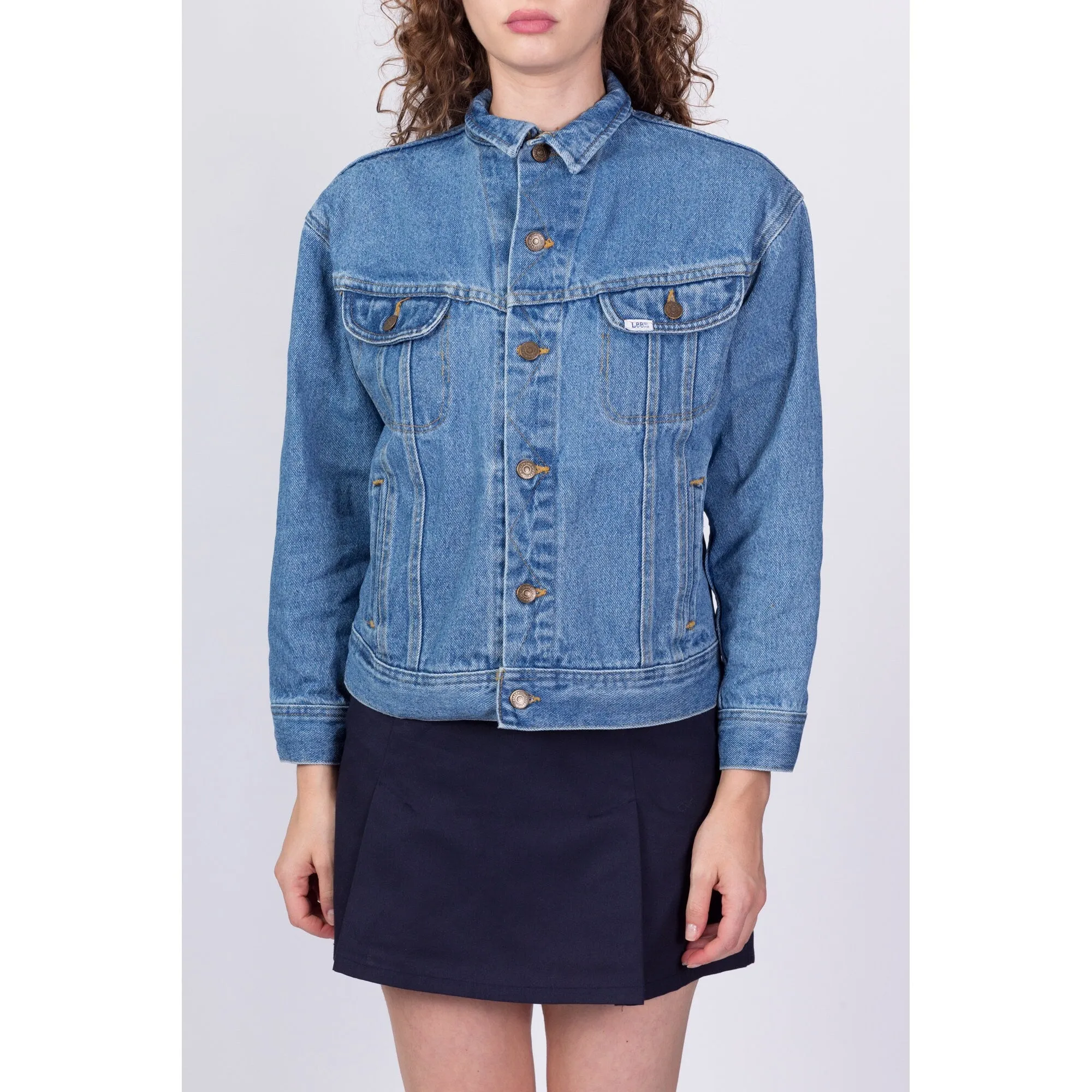 90s Beauty And The Beast Denim Jacket - Petite Large