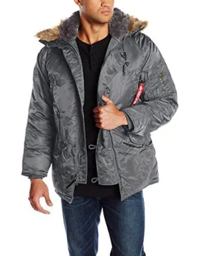 Alpha Industries Men's N-3B Parka,Gunmetal,Medium