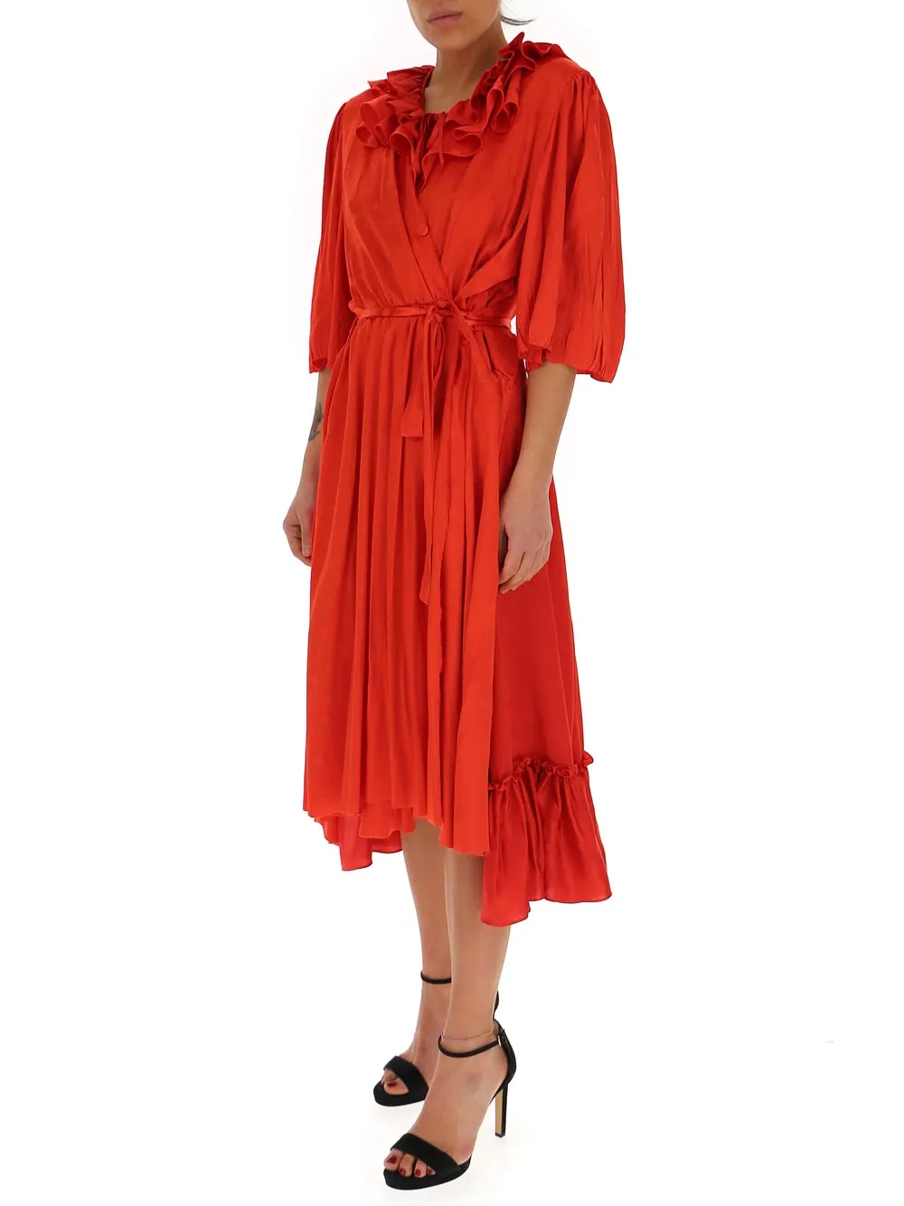 Balenciaga Ruffled Wrap Dress