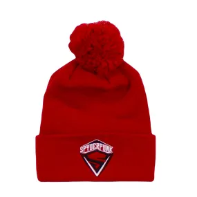 Beanie Spyderpunk Knit Pom Embroidered Available In 2 Colors