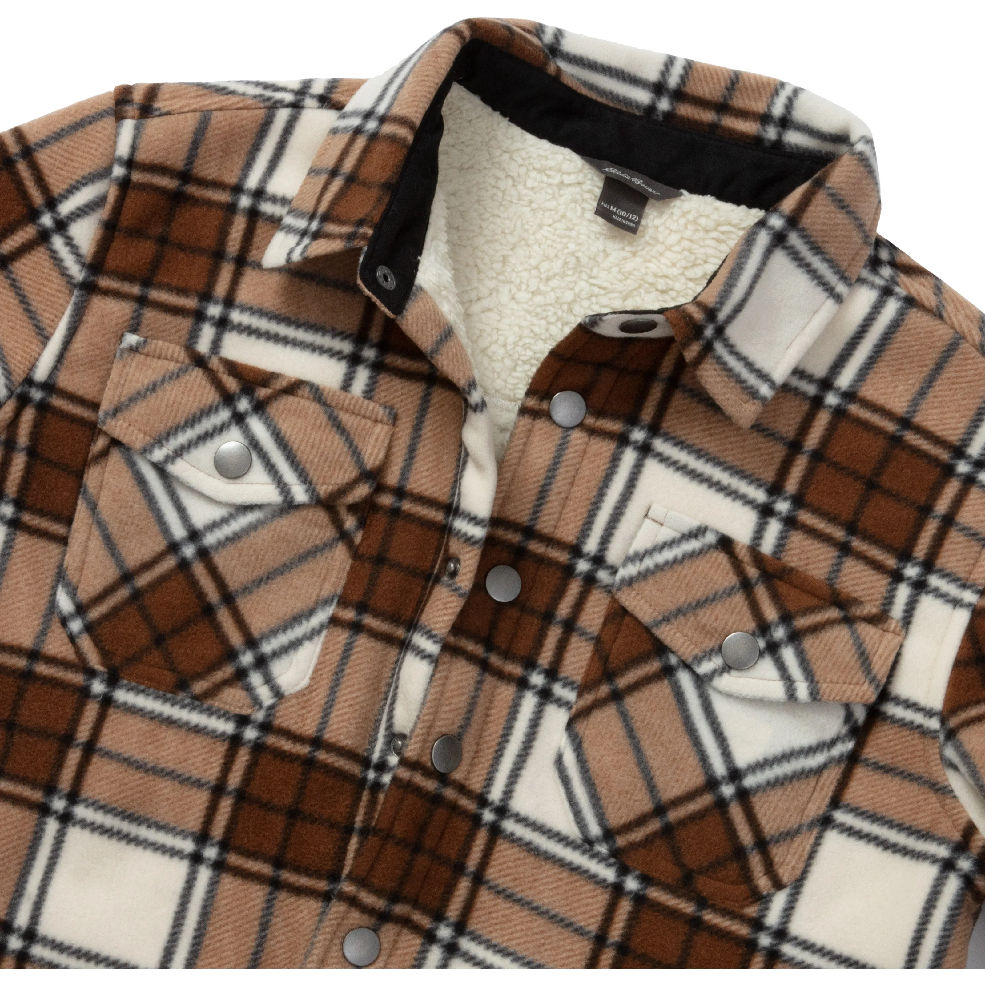 Boys Faux Shearling-Lined Shirt Jacket