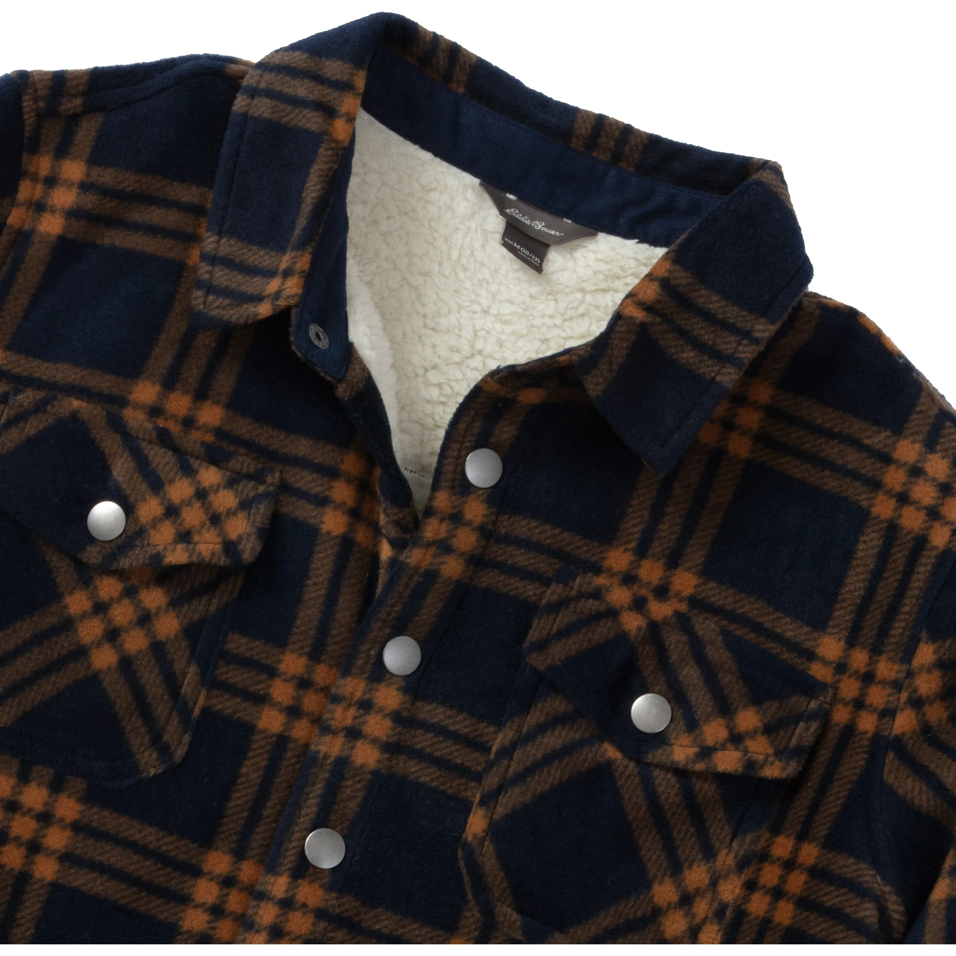 Boys Faux Shearling-Lined Shirt Jacket