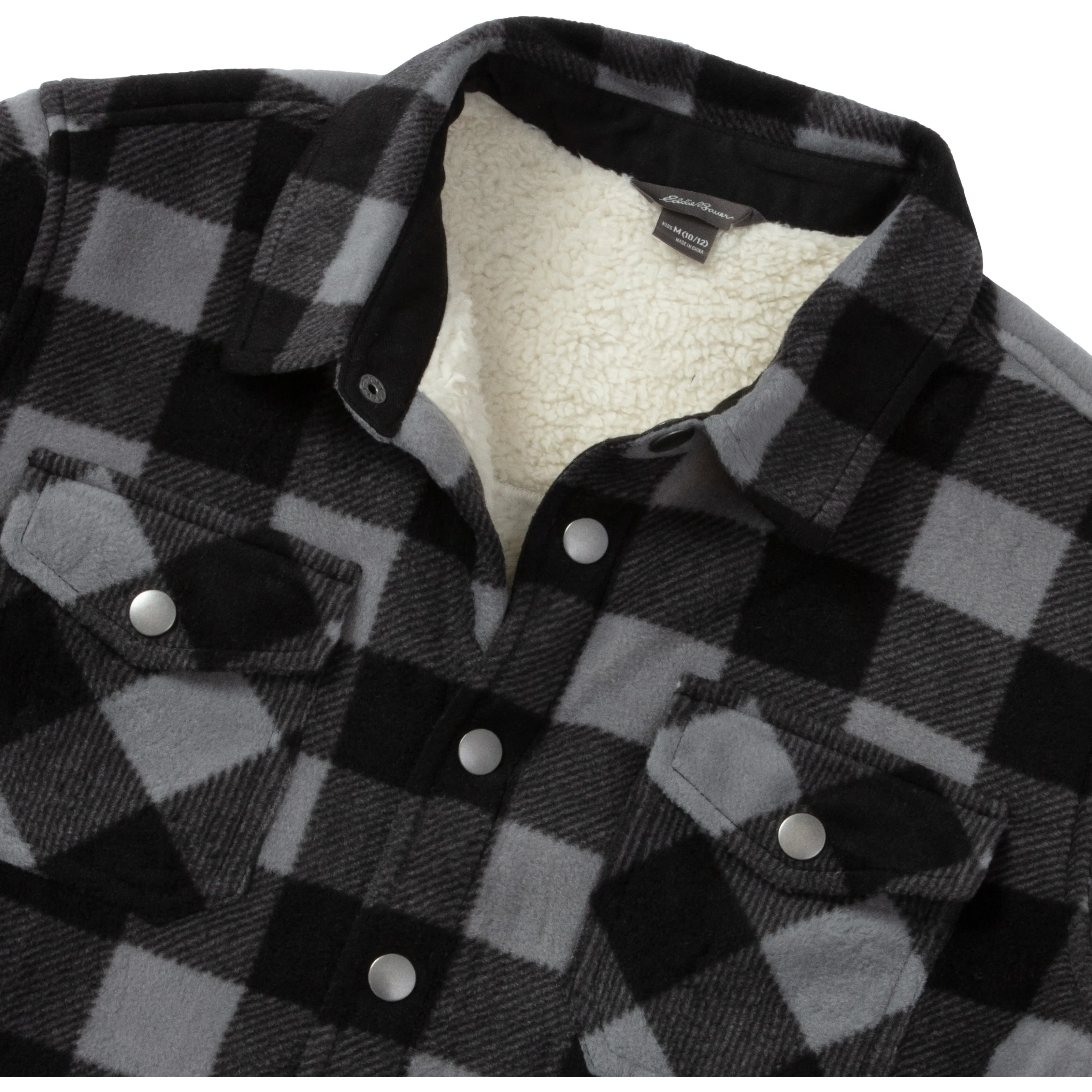 Boys Faux Shearling-Lined Shirt Jacket