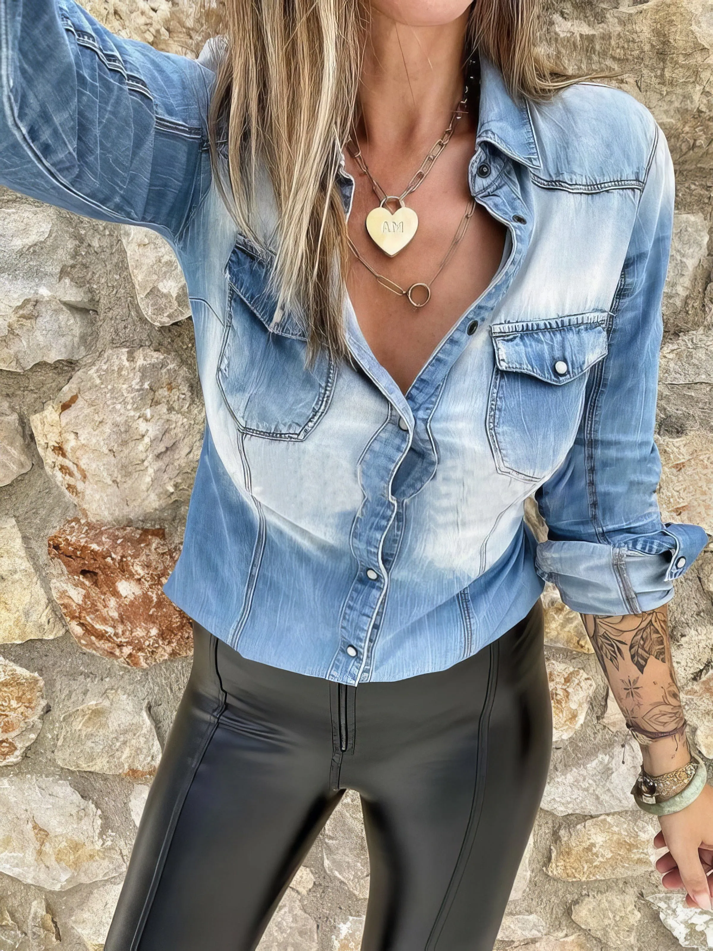 Button Down Denim Shirt