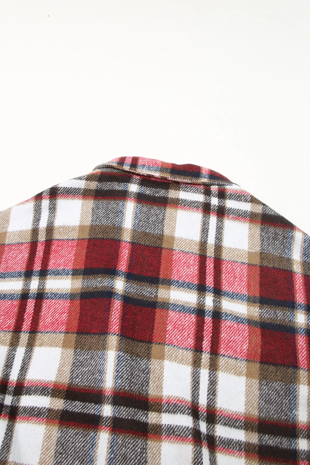 Button-Down Plaid Coat