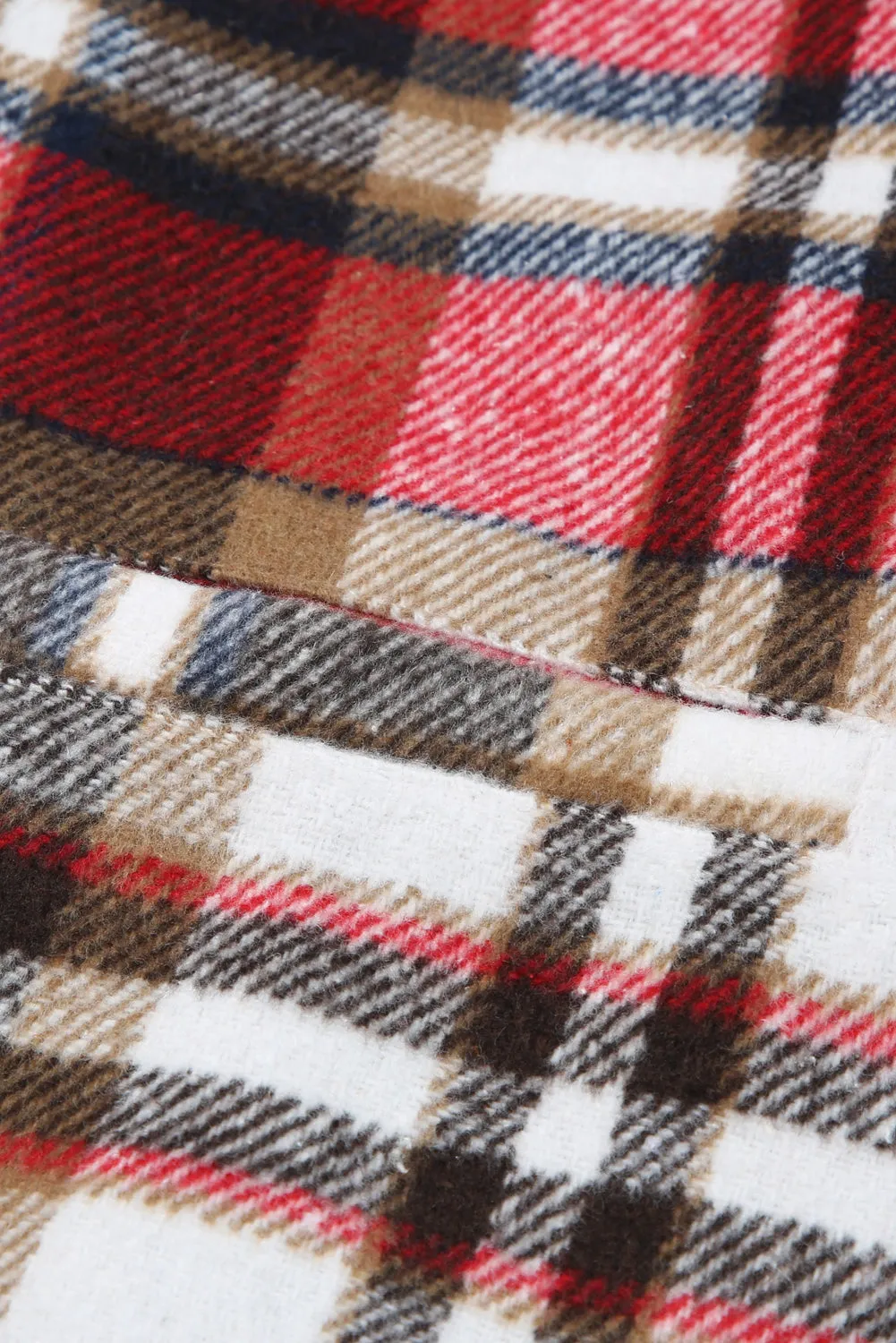 Button-Down Plaid Coat