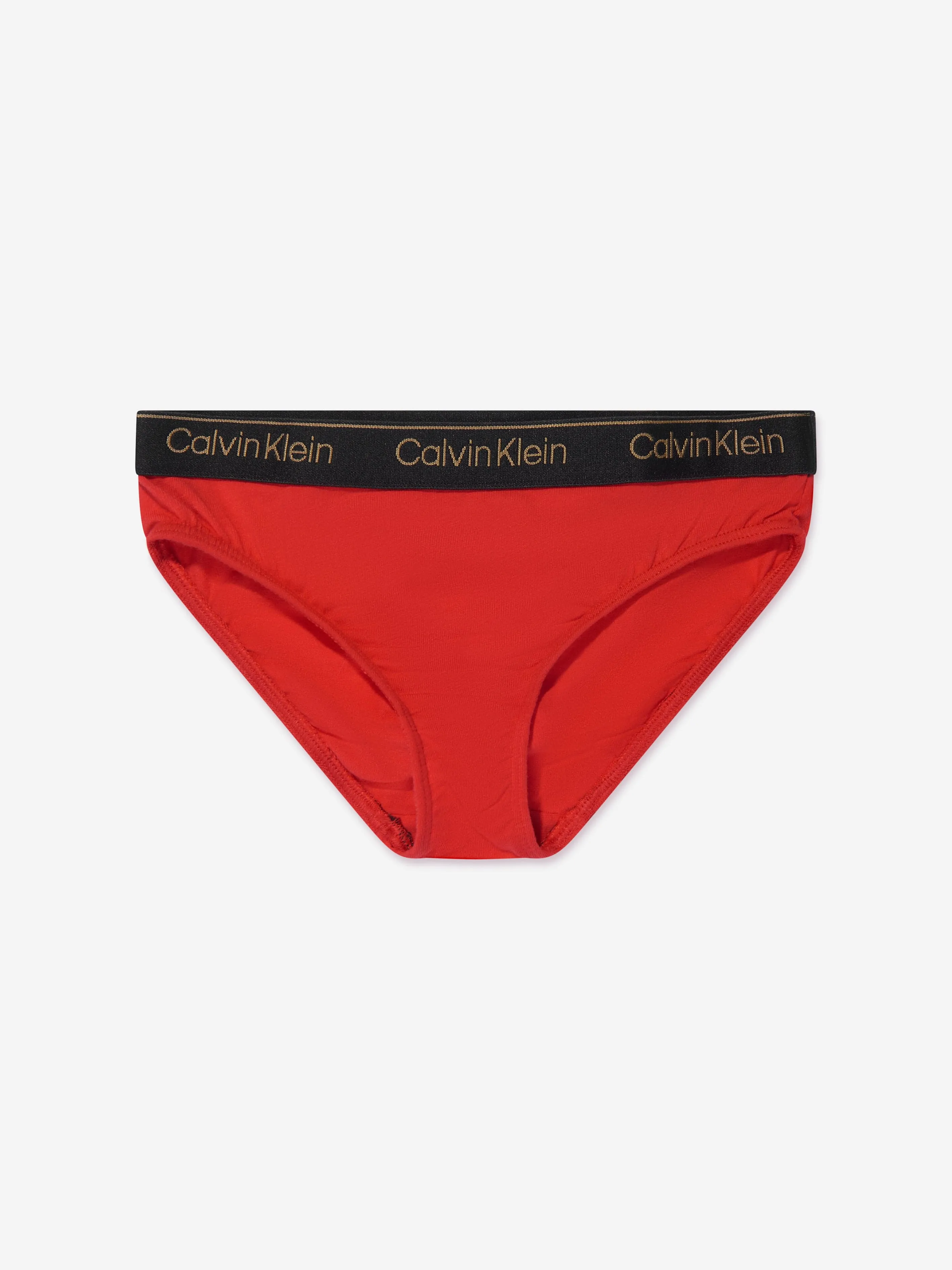 Calvin Klein Girls 5 Pack Bikini Briefs Set in Red