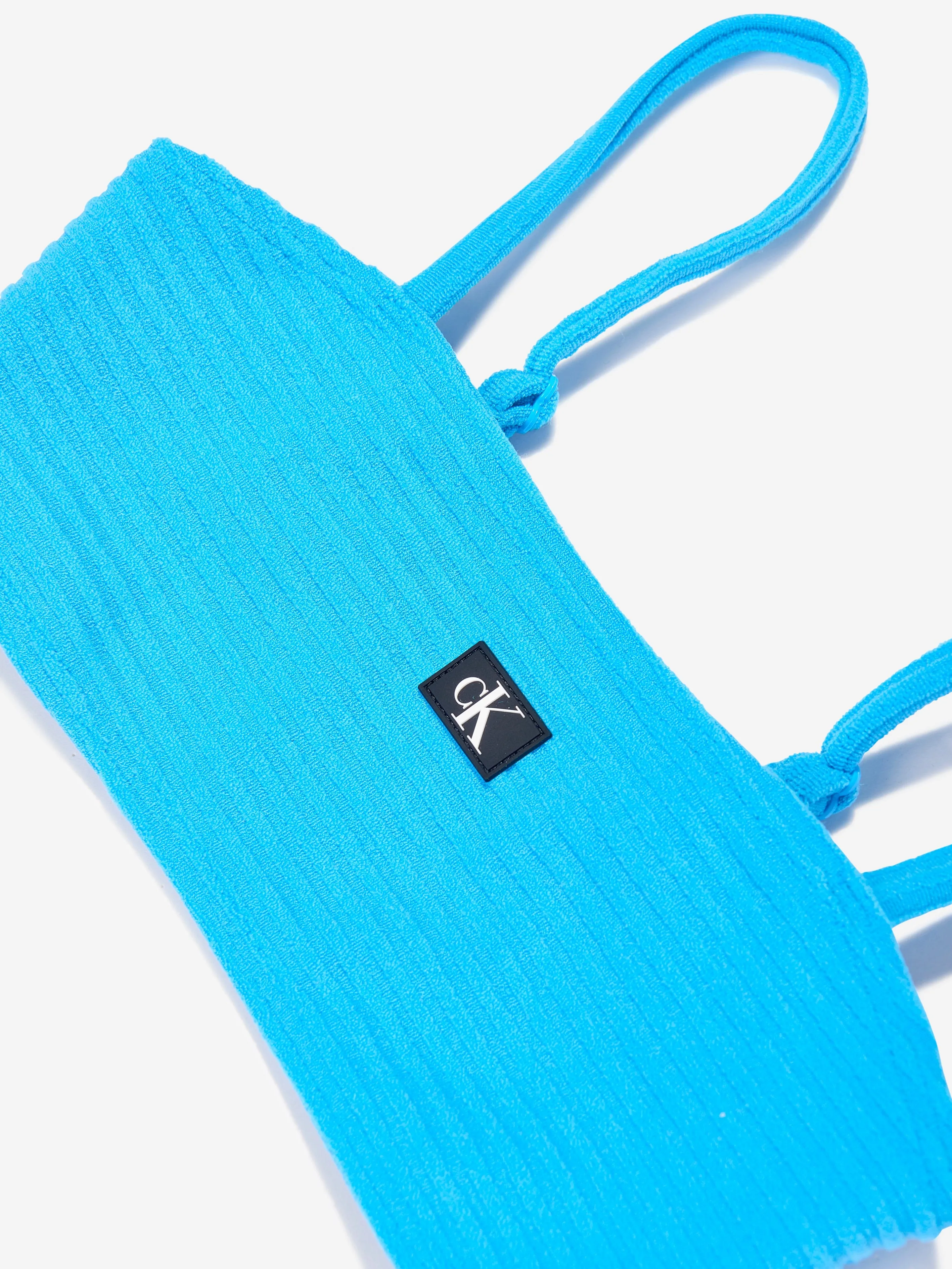 Calvin Klein Girls Bralette Bikini Set in Blue