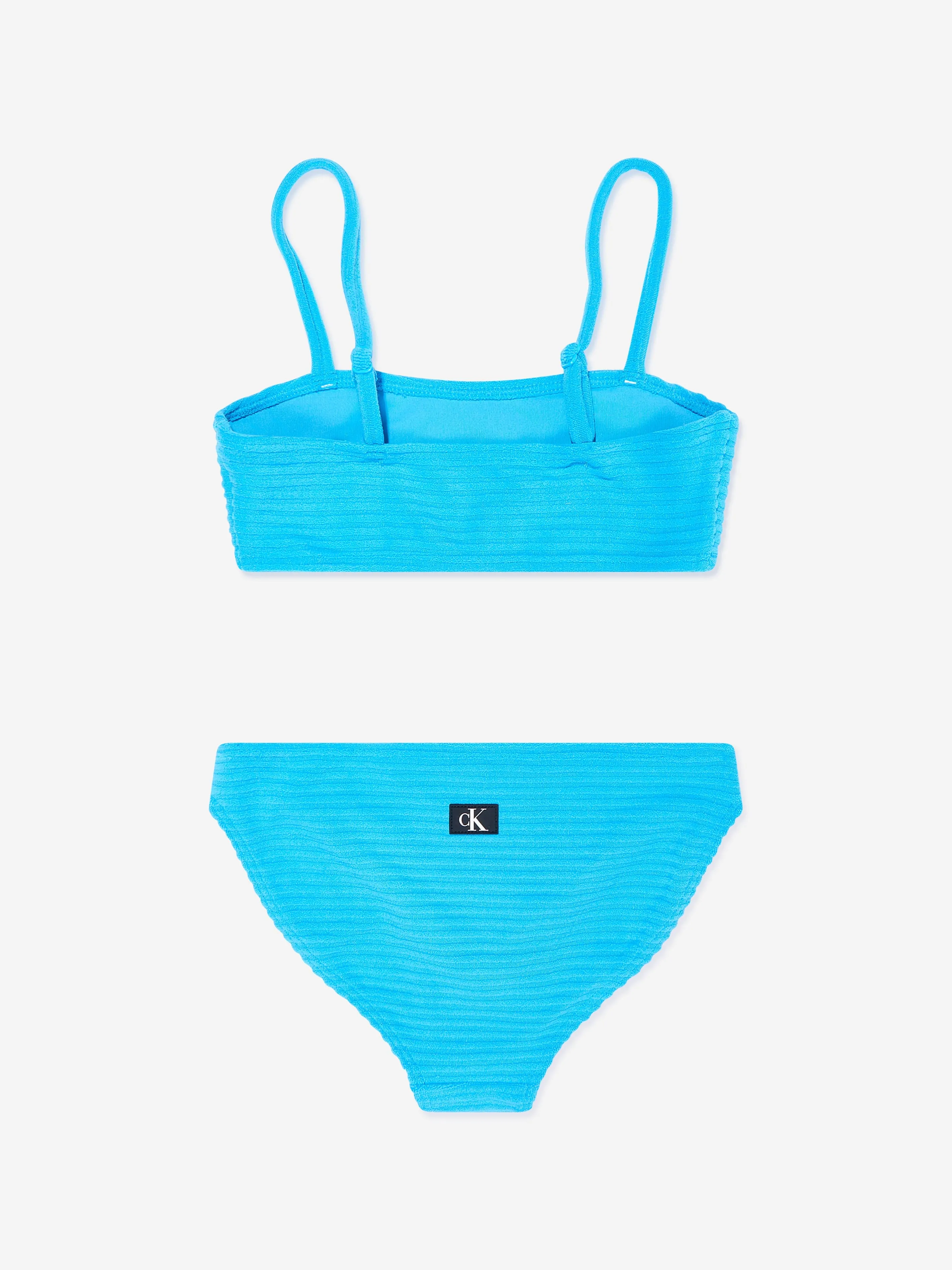 Calvin Klein Girls Bralette Bikini Set in Blue