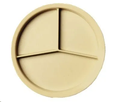 Cambro HK93BCW133 9 1/2 inch Camwear Heat Keeper Base - 3 Compartment, Beige | Denson CFE