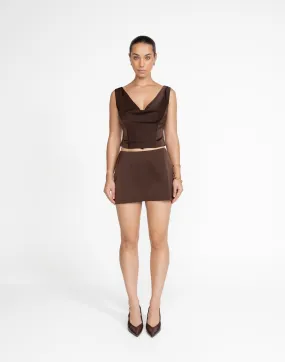 Cascades Mini Skirt (Cocoa)