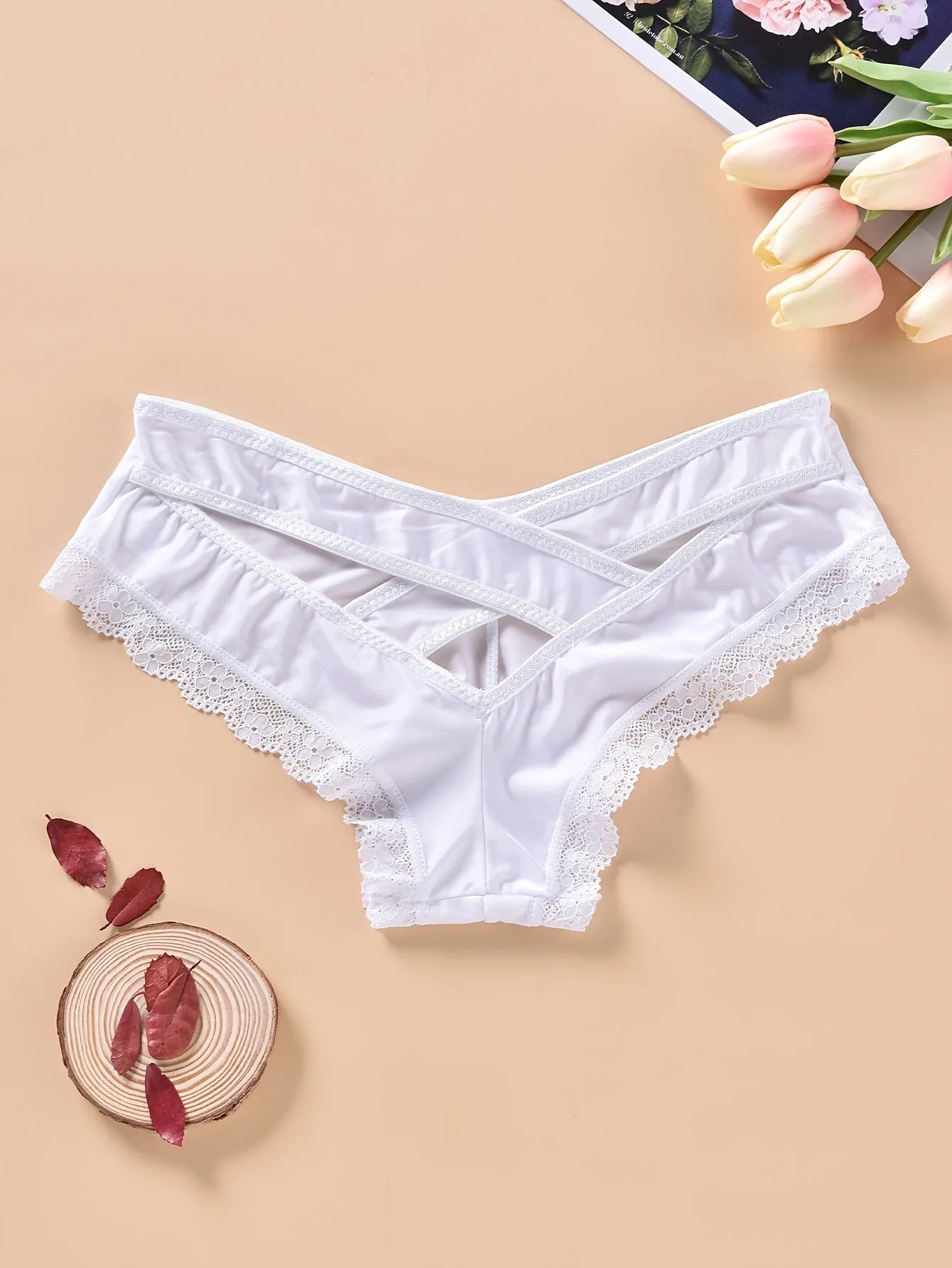 Chic Lace Trim Hipster Panties for Comfortable Intimate Wear