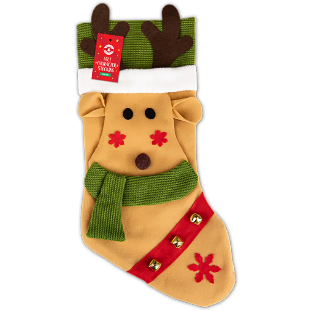 Christmas Felt Stocking, 46cm x 25cm (Design Options)
