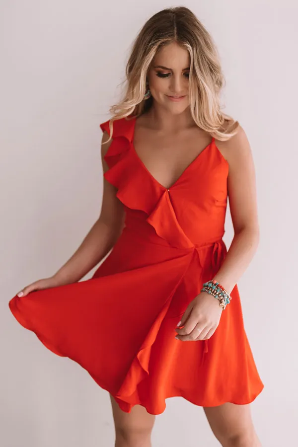 Cocktails And Dancing Wrap Dress