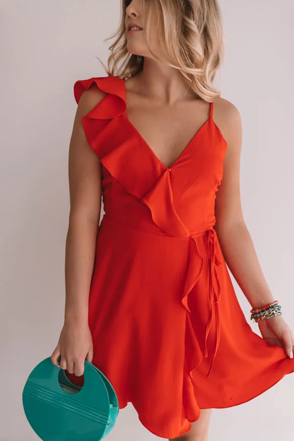 Cocktails And Dancing Wrap Dress