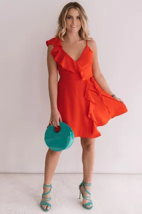 Cocktails And Dancing Wrap Dress