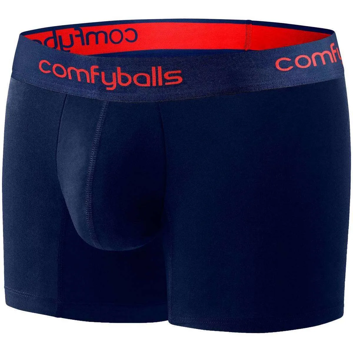 Comfyballs Performance Long Boxers - Navy/Racing Red