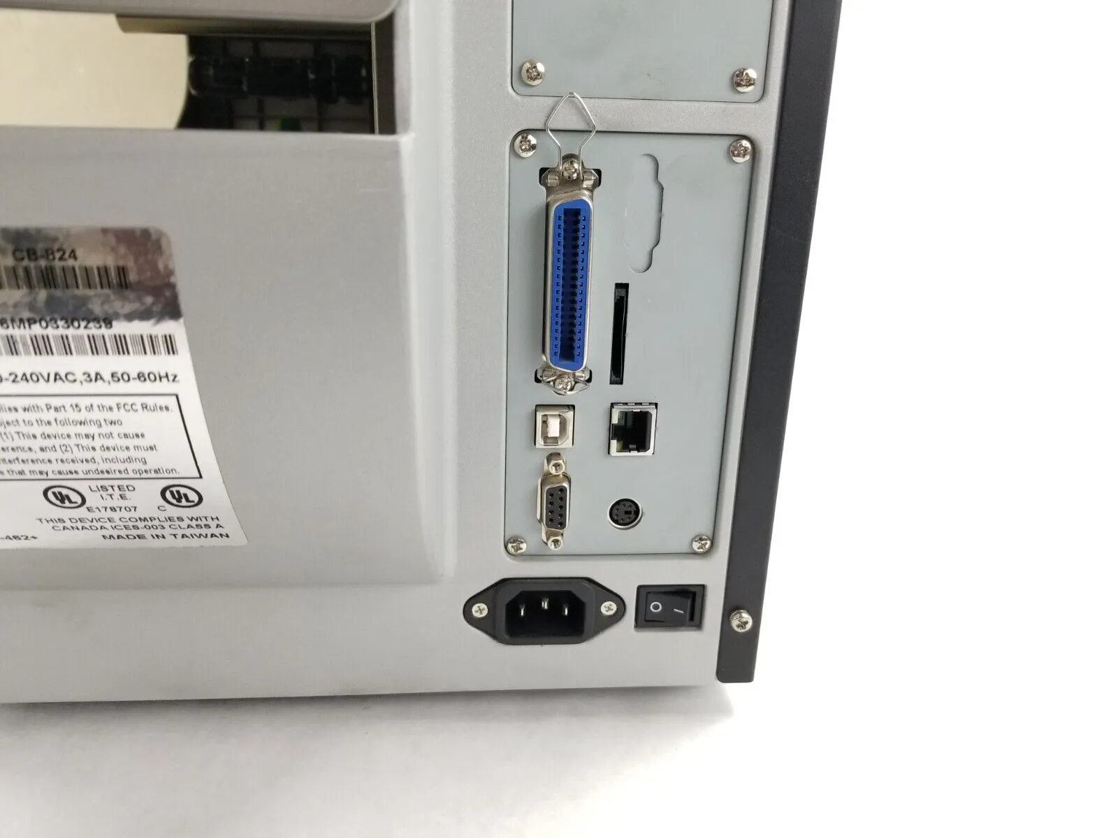 Cub CB-824 203dpi Thermal Transfer Printer Parts or Repair Broken Printhead Latc
