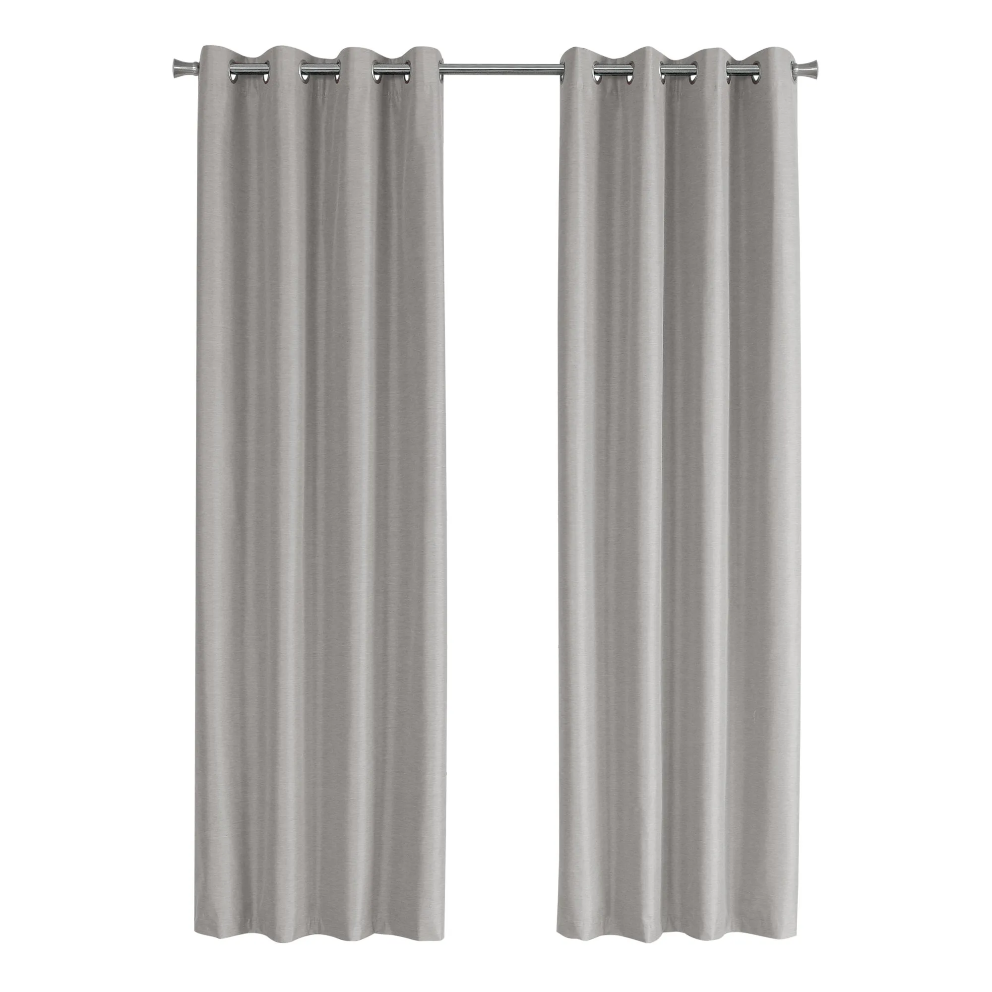 Curtain Panel - 2Pcs / 52"W X 84"H Silver Solid Blackout