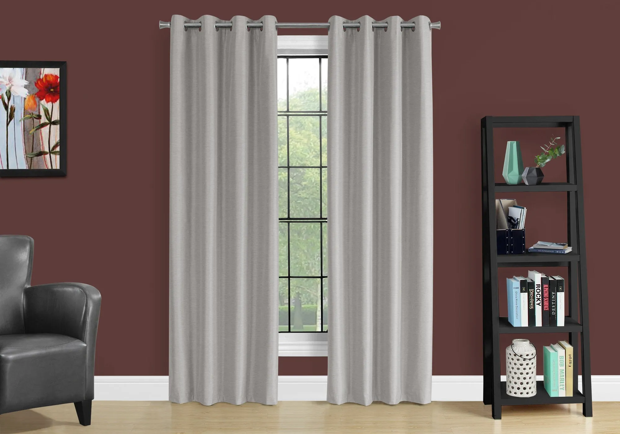 Curtain Panel - 2Pcs / 52"W X 84"H Silver Solid Blackout
