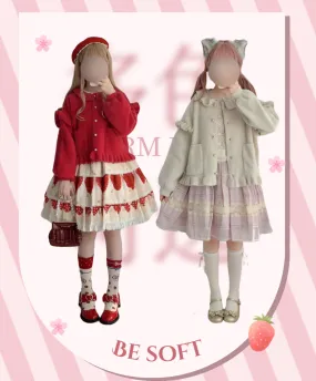 Cute Faux Mink Fur Princess Colorful Red Blue Pink Purple White Cream Black Brown Soft Jacket