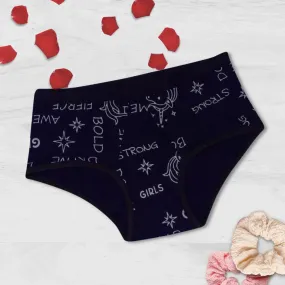 D'chica Navy Blue Unicorn Print Eco-friendly Anti-Microbial Lining Period Panties Blue, No Pad Required