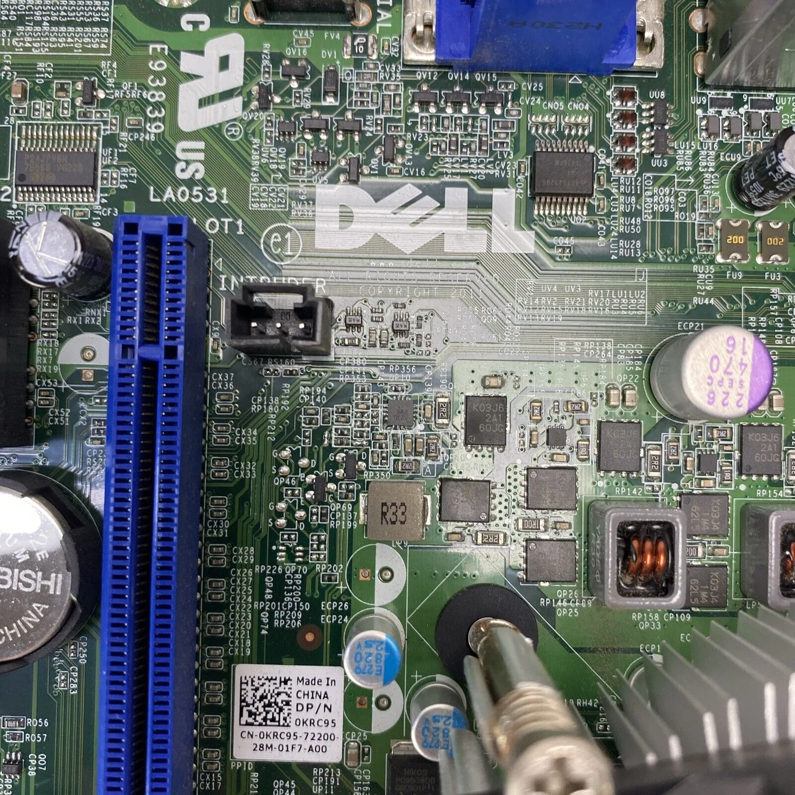 Dell Optiplex 7010 SFF Motherboard Intel Core i3-3220 3.30GHz 4GB RAM With Fan