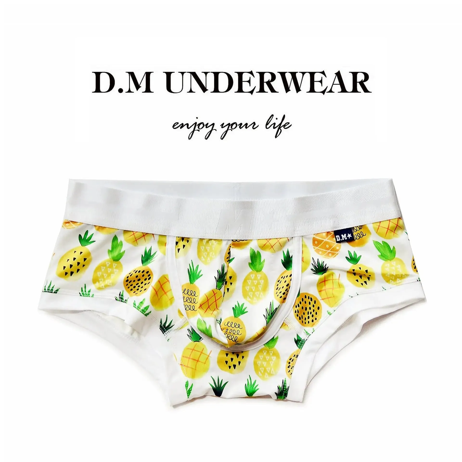 D.M Men's Underwear Low Waist Cartoon Fruit