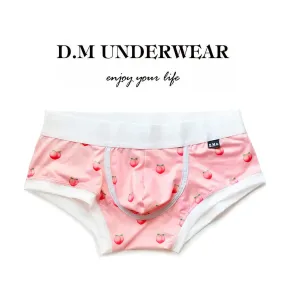 D.M Men's Underwear Low Waist Cartoon Fruit