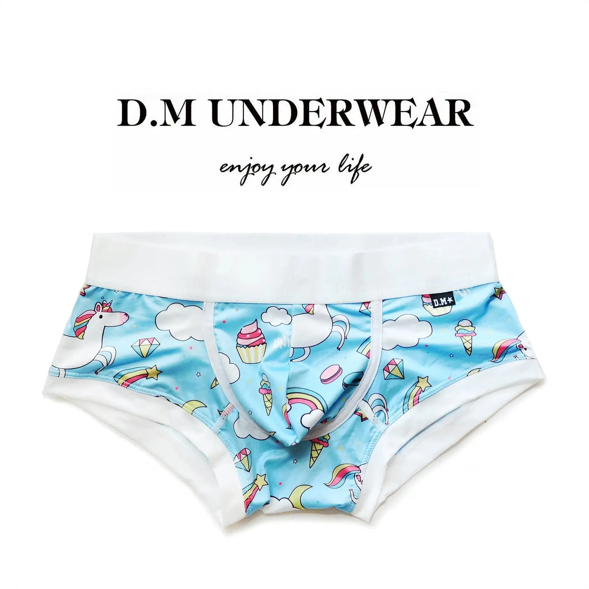 D.M Men's Underwear Low Waist Cartoon Fruit