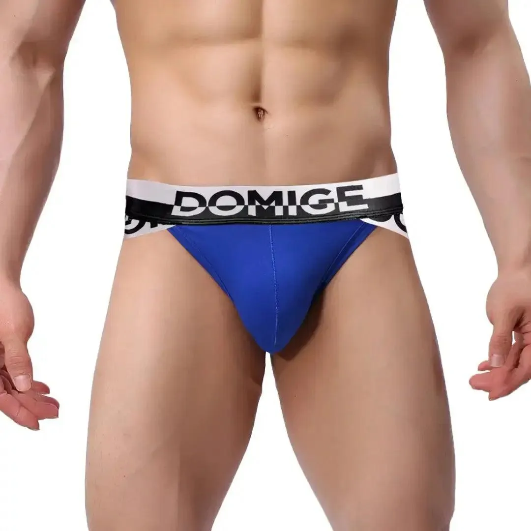 DomiGe Men's Underwear Briefs with Silver Logo Waistband Briefs