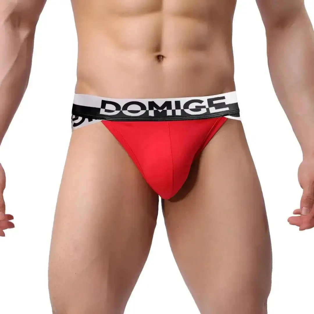 DomiGe Men's Underwear Briefs with Silver Logo Waistband Briefs