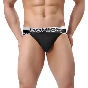 DomiGe Men's Underwear Briefs with Silver Logo Waistband Briefs