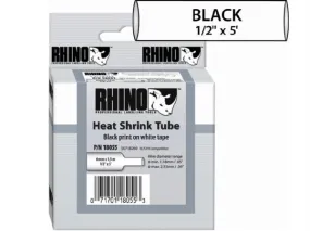 Dymo Dymo Rhino 1-2in X 5ft, White Heat Shrink Tubes