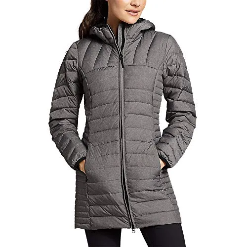 Eddie Bauer Women's Astoria Hooded Down Parka, Dk Charcoal HTR Regular S