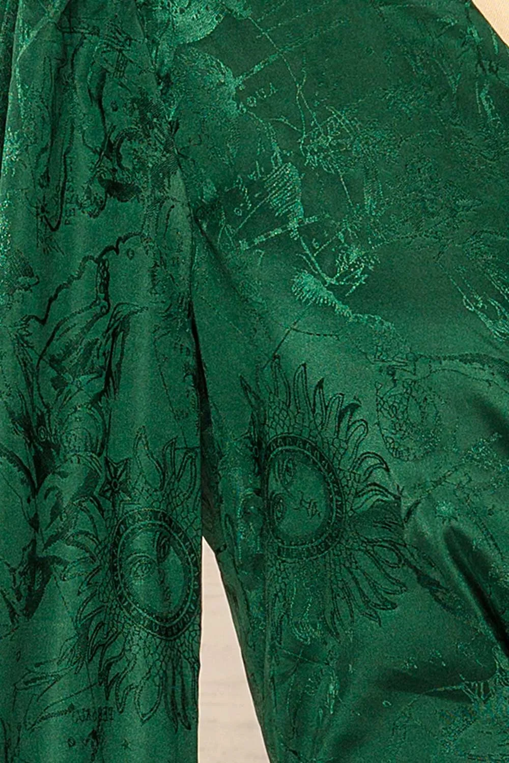 Fagerjorden | Faux-Wrap Satin Short Dress