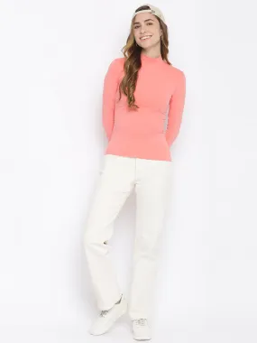Fitted Mock Neck Full Sleeve Top