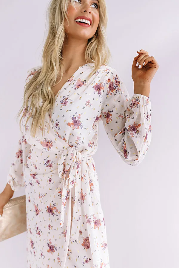 Floral Breeze Wrap Midi