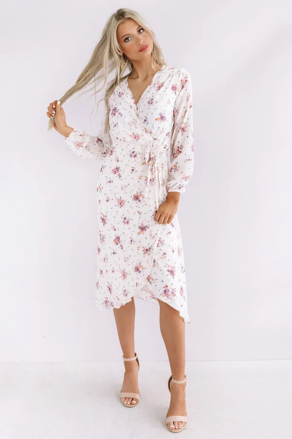 Floral Breeze Wrap Midi