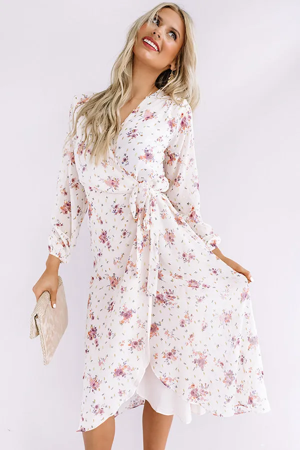Floral Breeze Wrap Midi