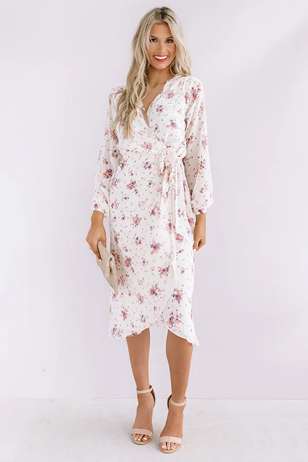 Floral Breeze Wrap Midi